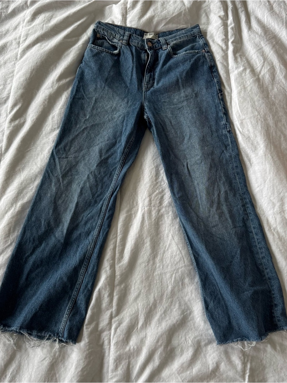 Free People Indigo Relaxed Straight-Leg Jeans